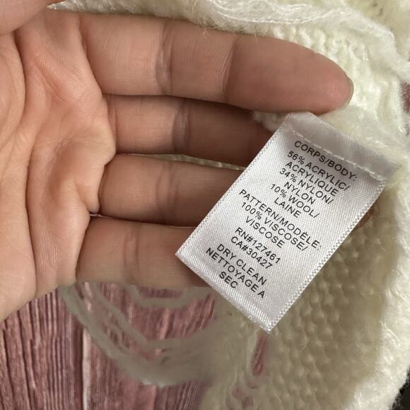 Wildfox White Label Rainbow Sweater Distressed Slouchy Oversized Womens Size XS - Picture 7 of 7